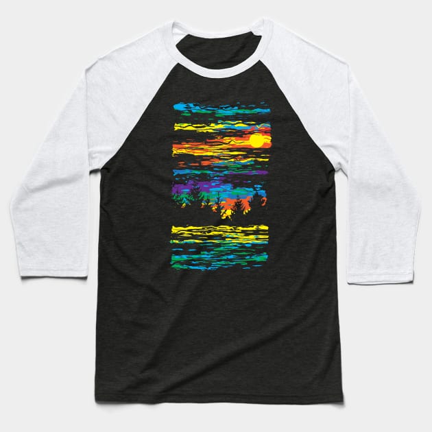 Abstract Sky Baseball T-Shirt by Daletheskater